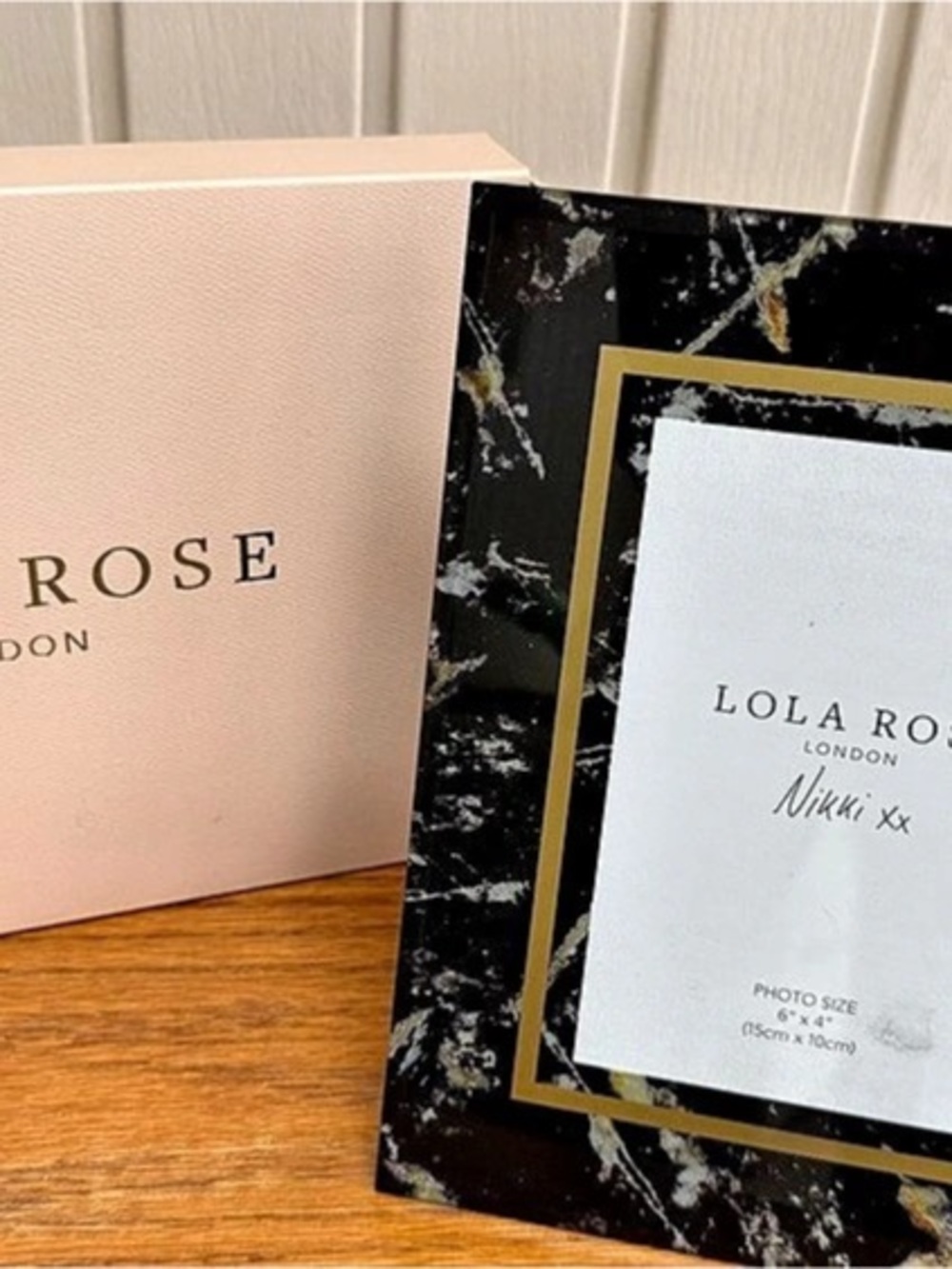 Lola Rose London Mini Me Framed Abstract Art Black & Gold Like New